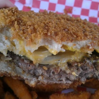 Kimchichanga - Deep fried burger - Korean Near Me - Riverside, California