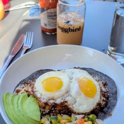 Songbird - Huevos rancheros with chorizo and avocado
