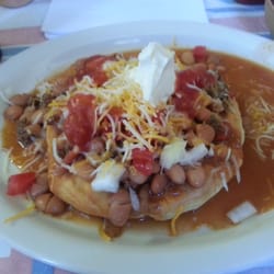 Cowboy Corral - Navajo Taco. Made with a scone. Lunch special. It was tasty