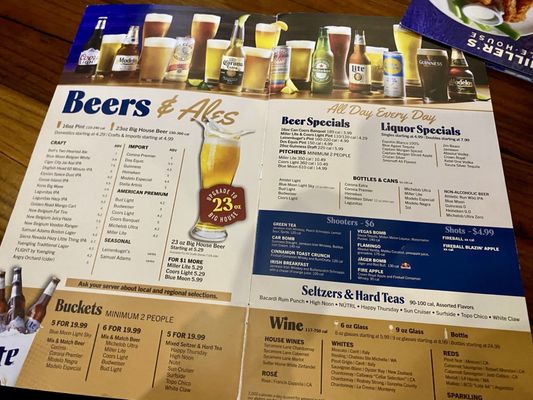 Menu photo 2 Miller's Ale House Hollywood, FL Menu photo 2 Miller's Ale House Hollywood, FL