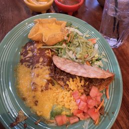 Taco and enchiladas platter Taco and enchiladas platter