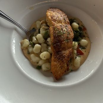 Gentelin's On Broadway - Blackened halibut with gnocchi - New American Near Me - Alton, Illinois Gentelin's On Broadway - Blackened halibut with gnocchi - New American Near Me - Alton, Illinois
