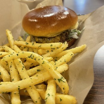 Pcg Artisanal Burgers - Rose burger and truffle fries $20 - Burgers Near Me - Winter Garden, Florida Pcg Artisanal Burgers - Rose burger and truffle fries $20 - Burgers Near Me - Winter Garden, Florida