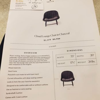 Terra Outdoor Living - The cloud lounge chair is on my wish list ...it is on sale! - Outdoor Furniture Stores Near Me - Pasadena, California