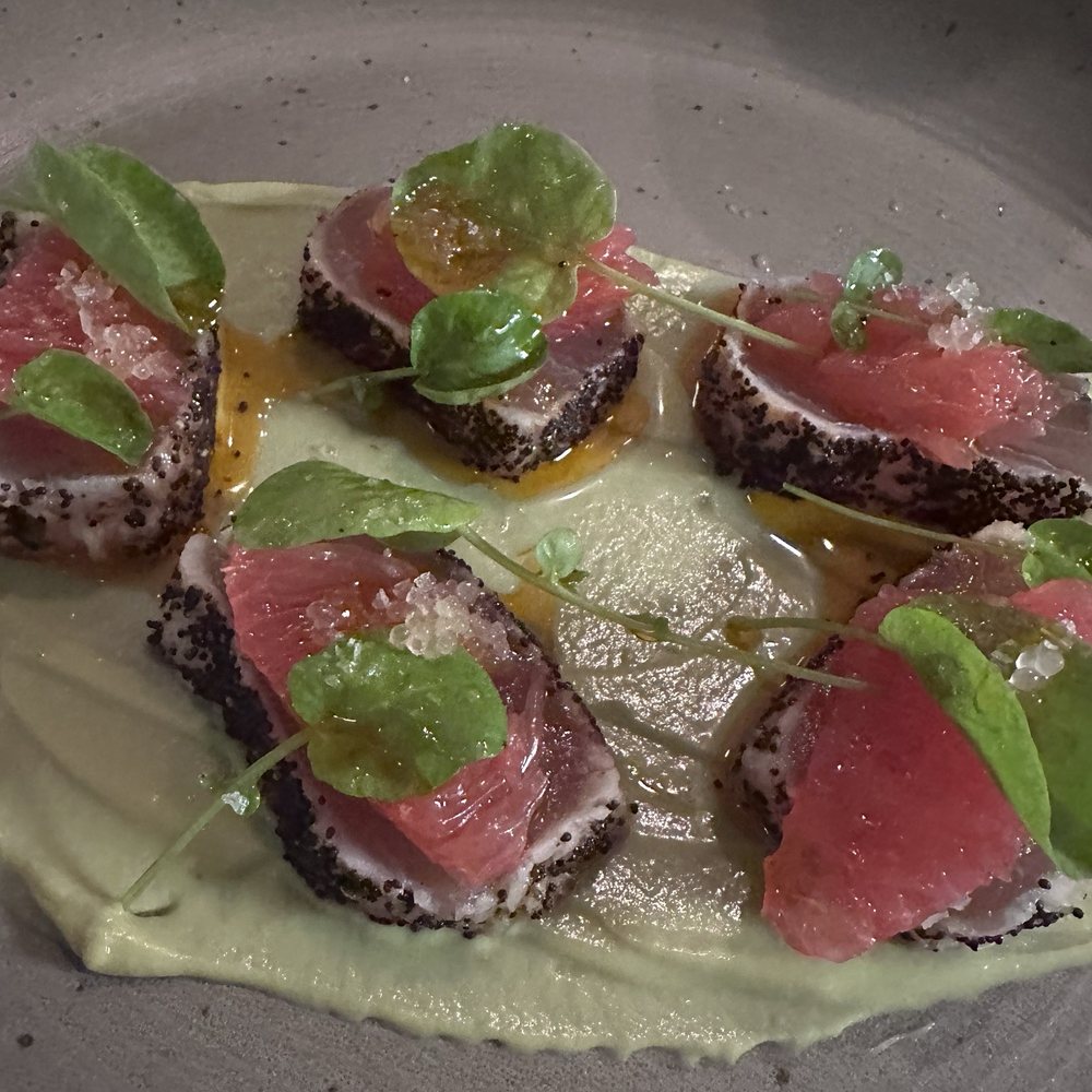 DSRT CLUB - Poppyseed crusted Albacore appetizer. - Supper Clubs Near Me - La Quinta, California