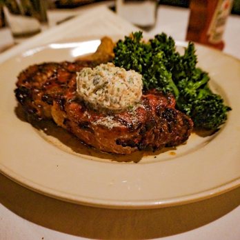 Old Ebbitt Grill - Cedar River Farms Ribeye ($49.99): 16-oz boneless steak, crIspy fingerling potatoes, broccolini, bearnaise compound butter (gf) - Bars Near Me - Washington, DC, District of Columbia Old Ebbitt Grill - Cedar River Farms Ribeye ($49.99): 16-oz boneless steak, crIspy fingerling potatoes, broccolini, bearnaise compound butter (gf) - Bars Near Me - Washington, DC, District of Columbia
