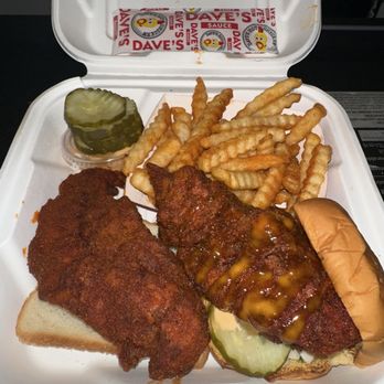 Dave's Hot Chicken - Slider and tender combo - Chicken Shop Near Me - Redmond, Washington Dave's Hot Chicken - Slider and tender combo - Chicken Shop Near Me - Redmond, Washington