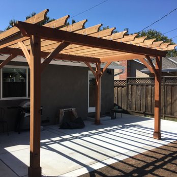 Hill 16 Construction - Redwood Pergola - Framing Near Me Hill 16 Construction - Redwood Pergola - Framing Near Me