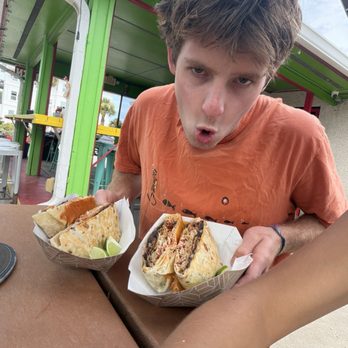 A1A Burrito Works Taco Shop - Chicken and pork ufo with finn - Mexican Near Me - St. Augustine, Florida