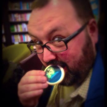 Waterstones - Ian eating a The Gracekeepers biscuit! - Bookstores Near Me - Glasgow, GLG