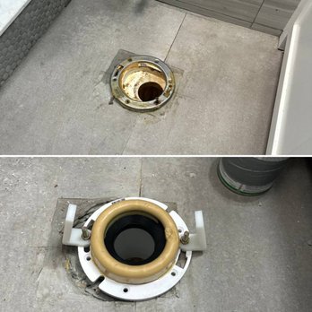 ECH Plumbing - Before & after toilet flange repair - fixed properly and clean. - Plumbing Near Me - San Diego, California ECH Plumbing - Before & after toilet flange repair - fixed properly and clean. - Plumbing Near Me - San Diego, California