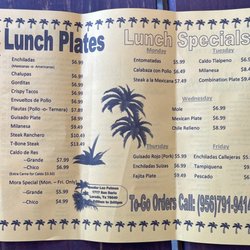Asador Las Palmas Restaurant - Menu Lunch
