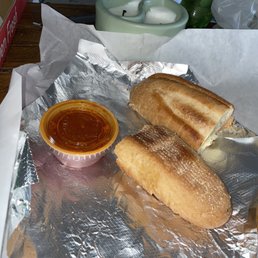 Garlic Cheesy Bread... if you can really call it that.