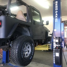 New tires- Jeep on the lift