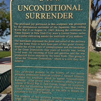 Unconditional Surrender - Landmarks & Historical Buildings Near Me - Sarasota, Florida Unconditional Surrender - Landmarks & Historical Buildings Near Me - Sarasota, Florida