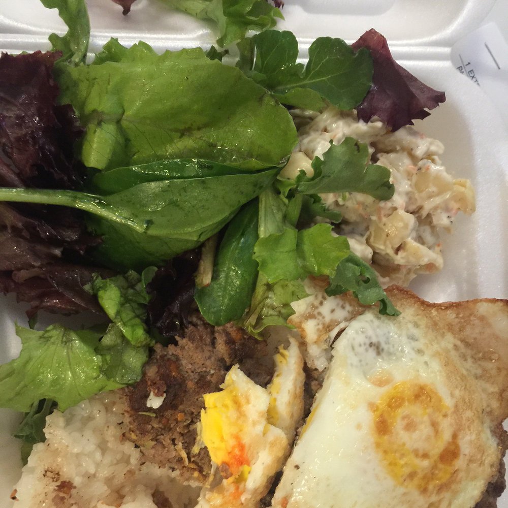 Loco moco (gravy on side).