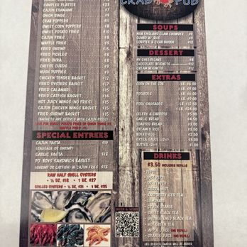 Crab Pub - Menu - Seafood Near Me - Oceanside, California