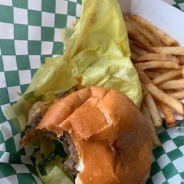 I think burger was microwaved. Crap that is all I can say. 25 bucks burger hot fries. Some rip off.