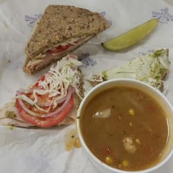 Great Harvest - Baja chicken sandwich with tortilla soup