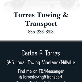 Torres Towing & Transport - Business Card - Towing Near Me Torres Towing & Transport - Business Card - Towing Near Me