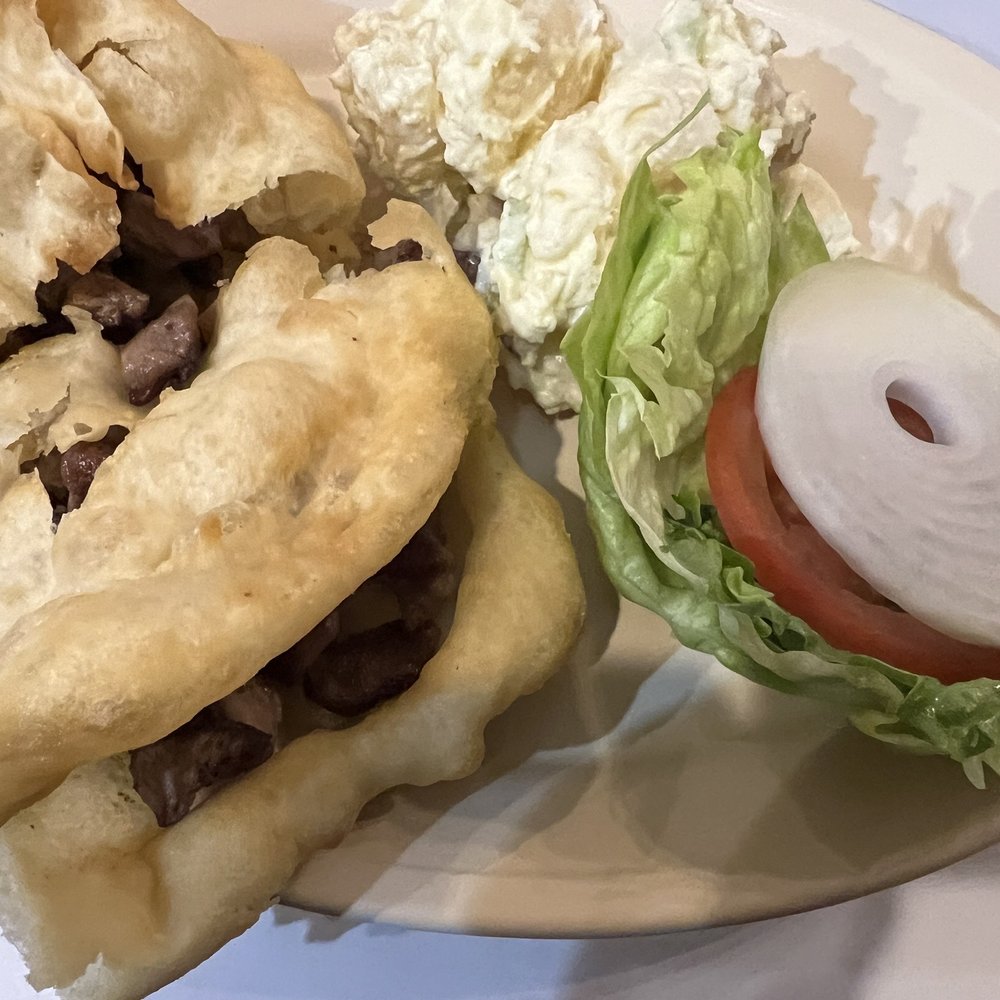 Blue Coffee Pot Restaurant - Diced mutton in fry bread - Diners Near Me - Kayenta, Arizona Blue Coffee Pot Restaurant - Diced mutton in fry bread - Diners Near Me - Kayenta, Arizona