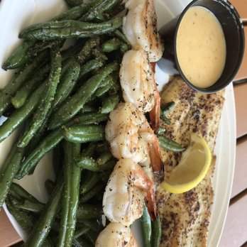Doc's Seafood & Steaks - Grilled flounder and shrimp plate $29 - Seafood Near Me - Corpus Christi, Texas Doc's Seafood & Steaks - Grilled flounder and shrimp plate $29 - Seafood Near Me - Corpus Christi, Texas