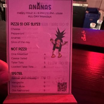 Ananas Pizzeria - Happy hour - Pizza Near Me - Seattle, Washington
