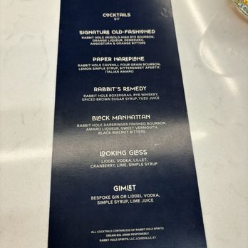 Rabbit Hole Distillery - Menu - Distilleries Near Me - Louisville, Kentucky Rabbit Hole Distillery - Menu - Distilleries Near Me - Louisville, Kentucky