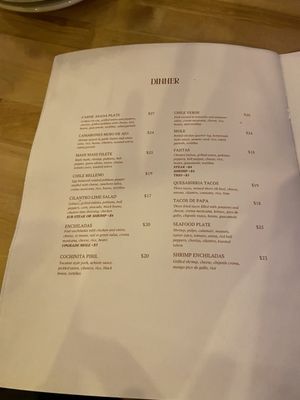 Menu photo 4 Presidio Cocina Mexicana Phoenix, AZ