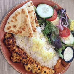 Luna Grill - Colleyville - Chicken kabob plate