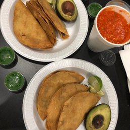 6 orders of tacos de Camaron for $12. I'm in heaven.