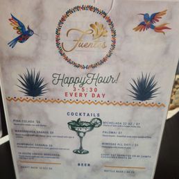 Happy hour drinks 3-5pm Happy hour drinks 3-5pm