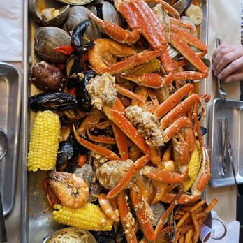 Dancing Camaron Cajun Seafood Boil - a platter of seafood - Cajun/Creole Near Me - Fort Lee, New Jersey Dancing Camaron Cajun Seafood Boil - a platter of seafood - Cajun/Creole Near Me - Fort Lee, New Jersey
