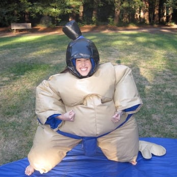 Bay Area Jump - Leah ready to party in her sumo suit! - Party Supplies Near Me Bay Area Jump - Leah ready to party in her sumo suit! - Party Supplies Near Me