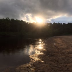 Lost Falls Campground - Beach at sunset.