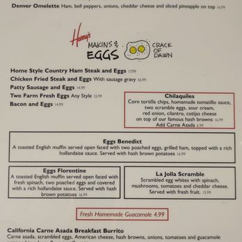 Harry's Coffee Shop - First menu page - American Near Me - La Jolla, California