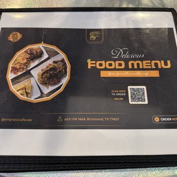 Empress Cafe - Menu - Burgers Near Me - Richmond, Texas