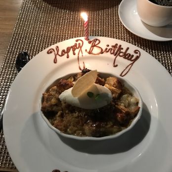 Restaurant 917 - Awesome birthday dessert! Bread pudding - New American Near Me - Carson, California