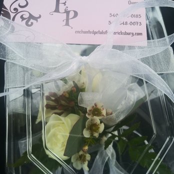 Blissful Blooms Florist - Packaging for the wrist corsage. - Floral Designers Near Me - Fredericksburg, Virginia Blissful Blooms Florist - Packaging for the wrist corsage. - Floral Designers Near Me - Fredericksburg, Virginia