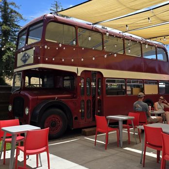 Lucky's Drive-In - decommisioned double decker out back - Burgers Near Me - Sacramento, California