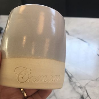 Camber Coffee - Handmade pottery mugs - also for sale if you want to take one home! - Coffee & Tea Near Me - Bellingham, Washington