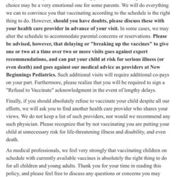 New Beginnings Pediatrics - The document in question.