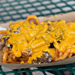 The Back Lot - Petoskey - Philly cheesesteak nacho fries