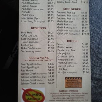 Kalesa - Kalesa Menu 2/2 - Filipino Near Me - Milpitas, California Kalesa - Kalesa Menu 2/2 - Filipino Near Me - Milpitas, California