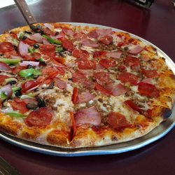 Brickhouse Pizzeria - Half supreme, half meat lovers...it was really good!