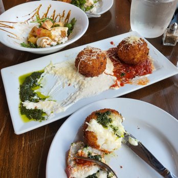 Limoncello - Arancini and buratta salad. - Italian Near Me - Greenville, South Carolina