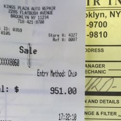 Plaza King Auto Care - Very costly bill and they did not detect broken motor mounts or put transmission fluid in the car. Result: transmission is ruined!