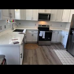 Speedy Amedios Renovation and Repairs - Before pic of a backsplash installation.