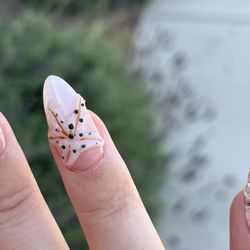 Mj Nails & Lashes At Galleria - cute starfish art, but the gel is moldable and not cured