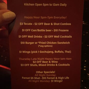Abe's Pagoda Bar - May 2024 HH menu - Tiki Bars Near Me - Brooklyn, New York